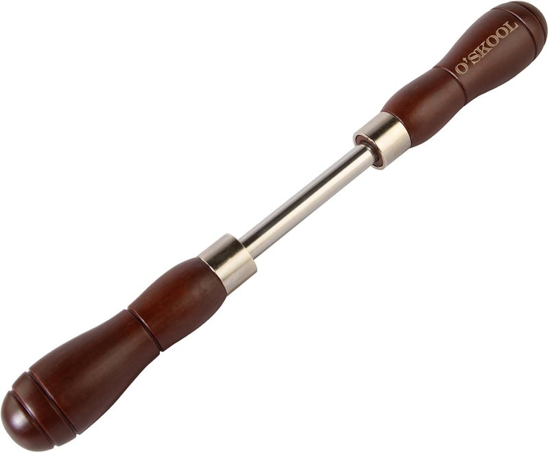 O'SKOOL Scraper Burnisher with Ø3/8" x 3-1/16" Chrome Molybdenum Steel Rod and Beechwood Dual-Handle, SAF011 - Image 1